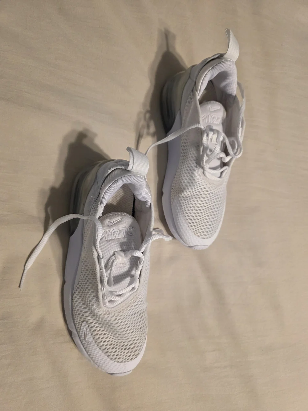 Kids' Nike Air Max Sneakers, All White, Size 1.5 Youth